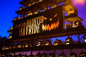 Entrance of LA haunted hayride