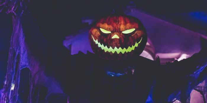 Scary jack o'lantern human