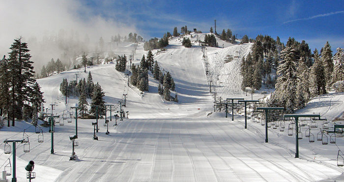 Big snowy hills are shown at Snow Valley resort