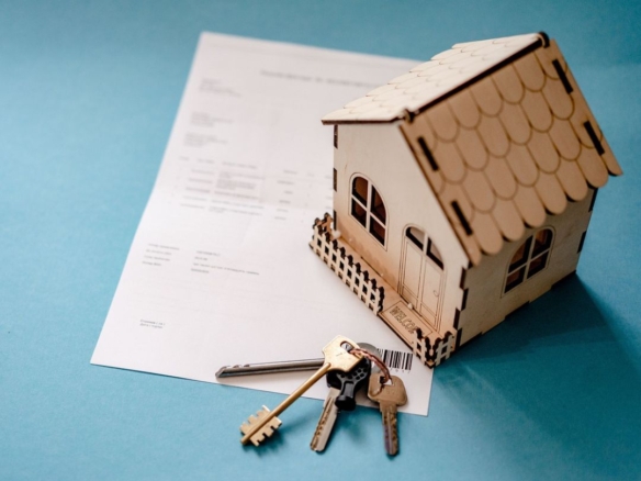 Wood house with keys