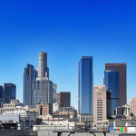 Downtown Los Angeles skyline from Toy District