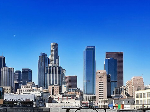 Downtown Los Angeles skyline from Toy District