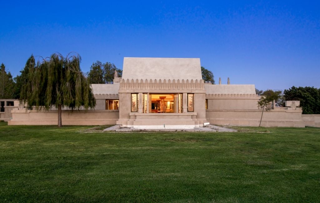 Hollyhock House at Barnsdall Art Park in Los Feliz, Los Angeles